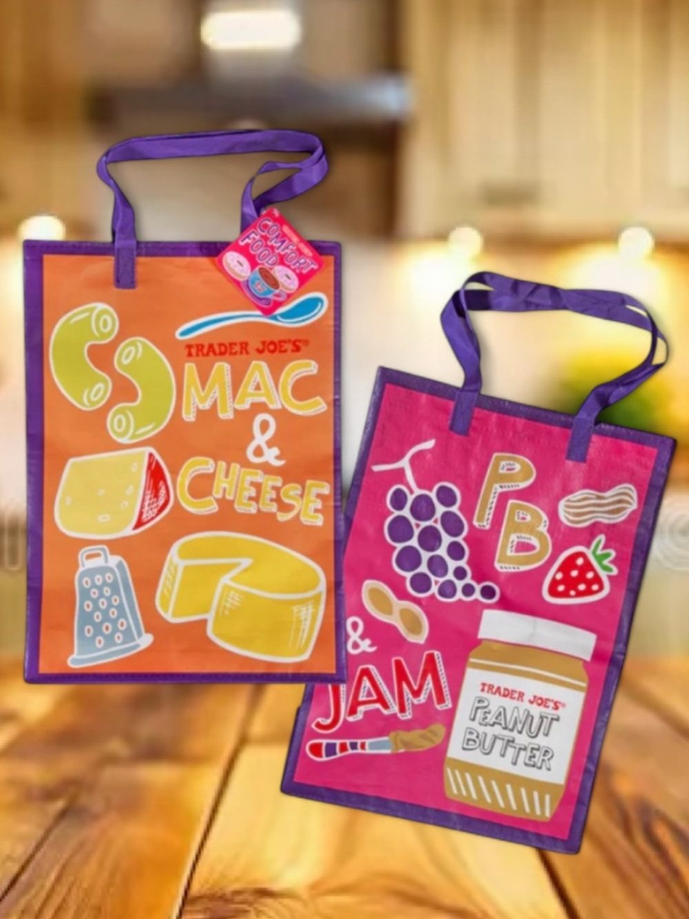 🛍️ Trader Joe’s Ultimate Comfort Foods Tote Bag 16” x 13” NWT